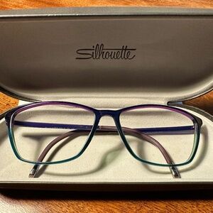 Women Silhouette Illusion Eyeglass Frame SPX 1602/Grape & Teal